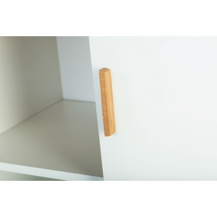 Kommode FRISK 117x80 cm weiß/natur Eiche