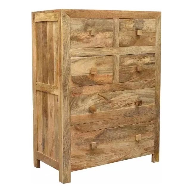 Kommode HINA 120x90 cm Massivholz/Mangobaum