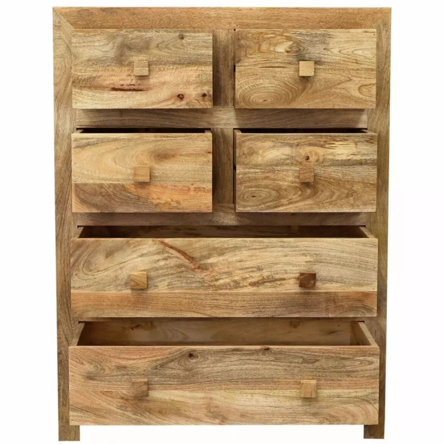 Kommode HINA 120x90 cm Massivholz/Mangobaum