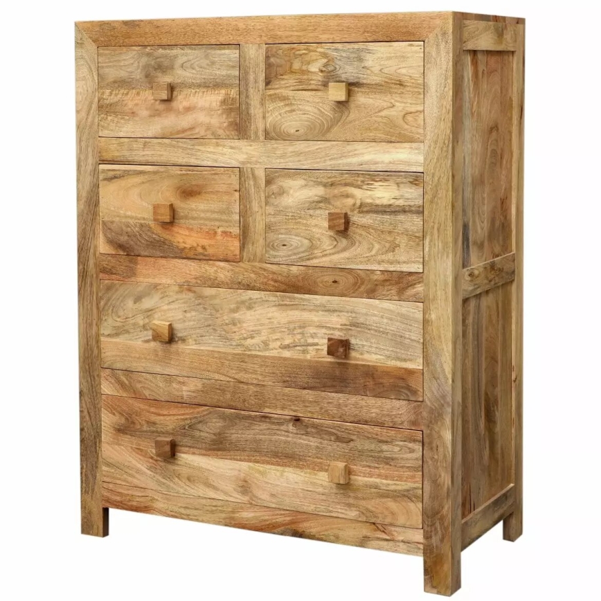 Kommode HINA 120x90 cm Massivholz/Mangobaum