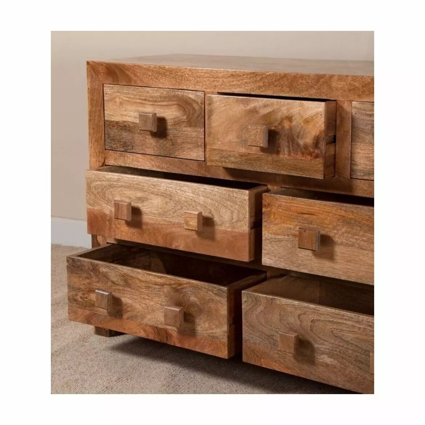 Kommode HINA 80x140 cm Massivholz/Mangobaum
