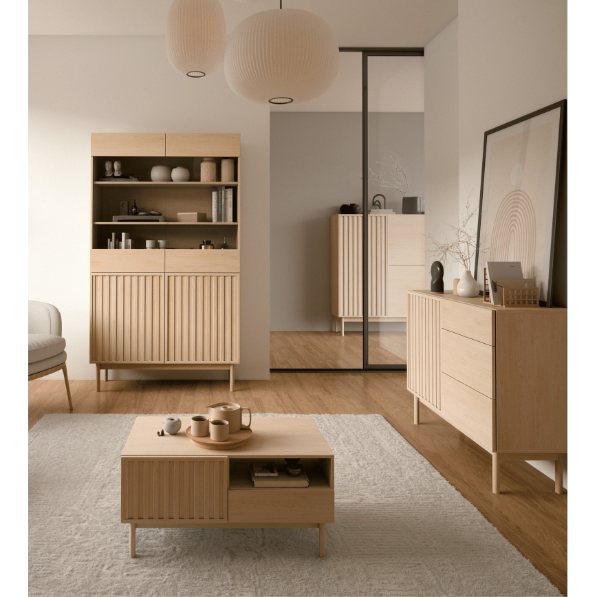 Kommode KIOTO 106x84x37 cm Eiche Cremona