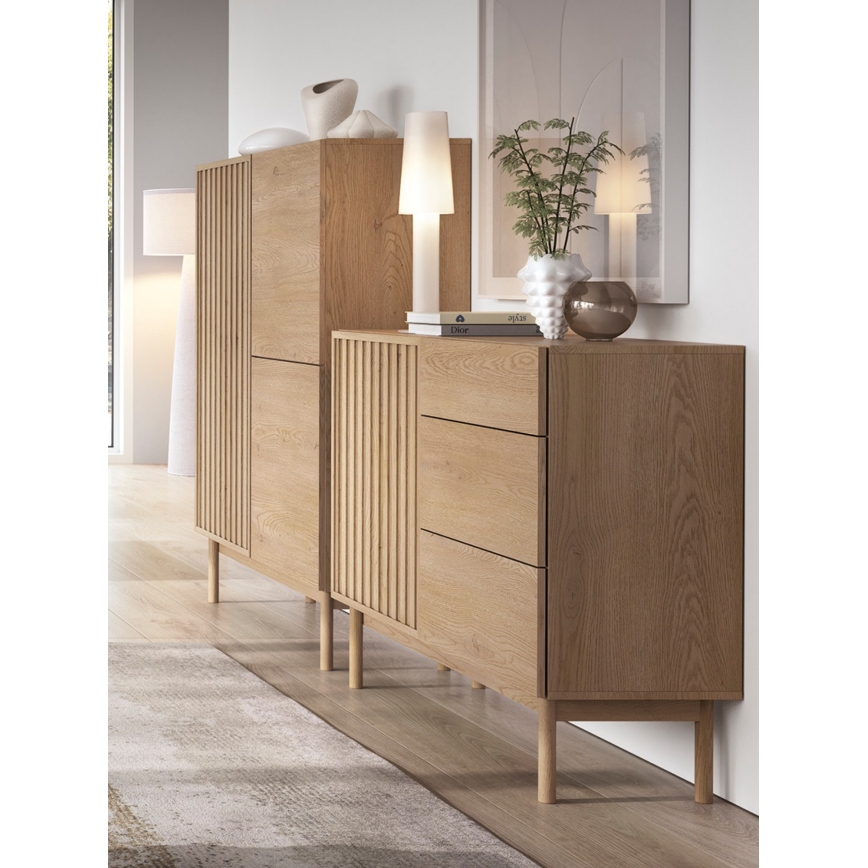 Kommode KIOTO 106x84x37 cm Eiche Cremona