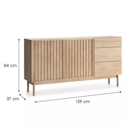 Kommode KIOTO 159x84x37 cm, Cremona-Eiche