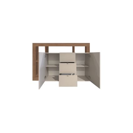 Kommode LENOR Kaschmir/Eiche