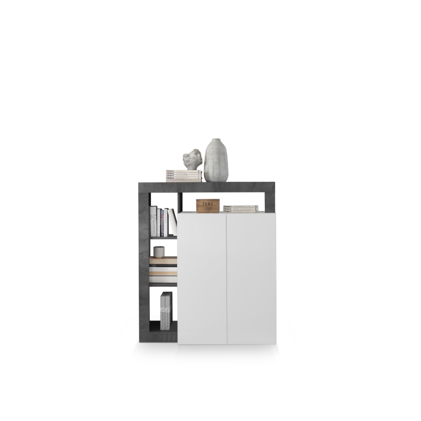 Kommode LENOR weiß/anthrazit