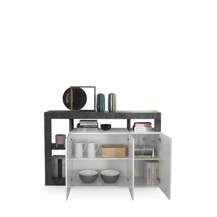 Kommode LENOR weiß/anthrazit