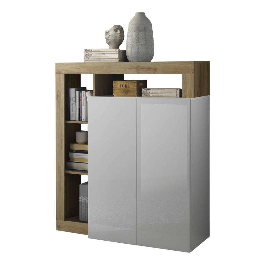 Kommode LENOR weiß/braun