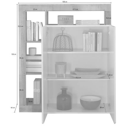 Kommode LENOR weiß/braun