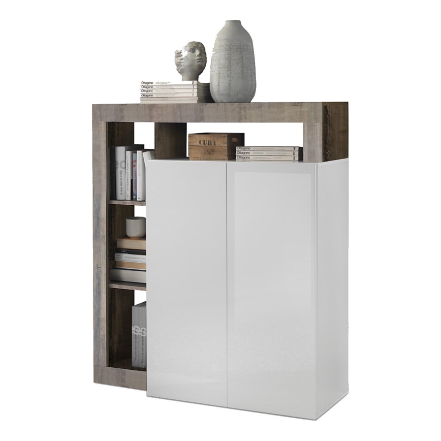 Kommode LENOR Weiß/Braun