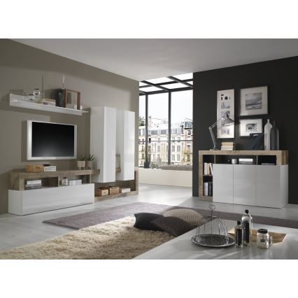 Kommode LENOR weiß/braun