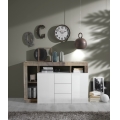 Kommode LENOR weiß/braun
