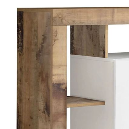 Kommode LENOR weiß/braun