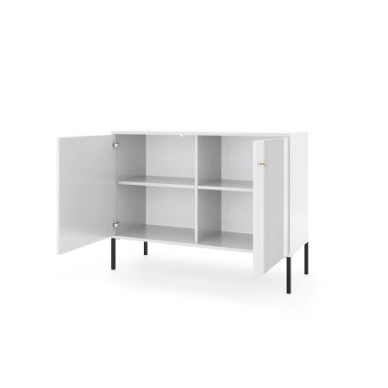 Kommode LUE 104 x 39 cm weiß/schwarz