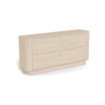 Kommode MADERA 160x75 cm Weiß-Eiche