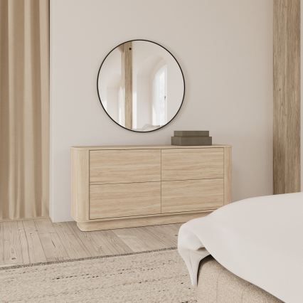Kommode MADERA 160x75 cm Weiß-Eiche