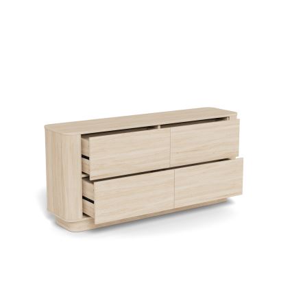 Kommode MADERA 160x75 cm Weiß-Eiche