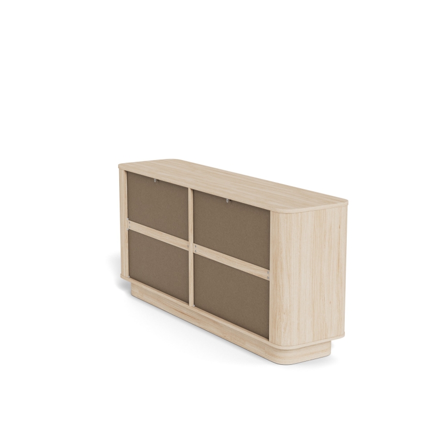 Kommode MADERA 160x75 cm Weiß-Eiche