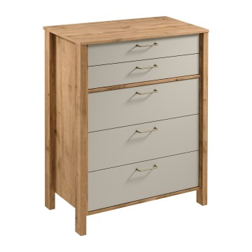 Kommode MENTA 90x108x47 cm Wotan-Eiche/grau