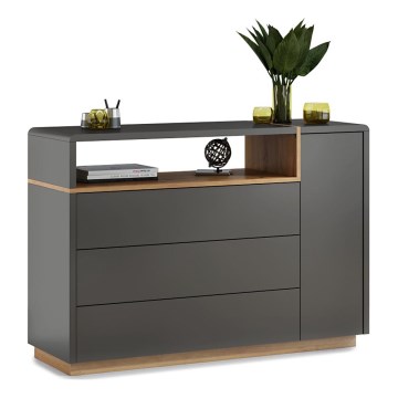 Kommode mit Schublade FRED anthrazit/Eiche Artisan