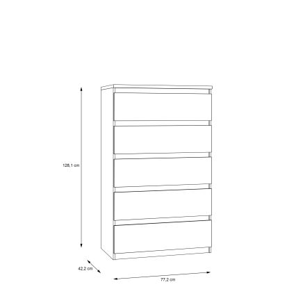 Kommode mit Schubladen MAO, Artisan-Eiche
