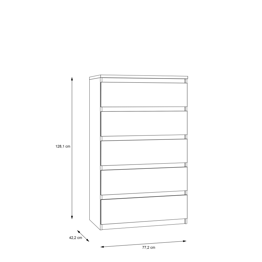 Kommode mit Schubladen MAO, Artisan-Eiche