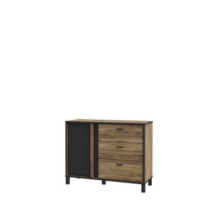 Kommode mit Schubladen OREN braun/schwarz