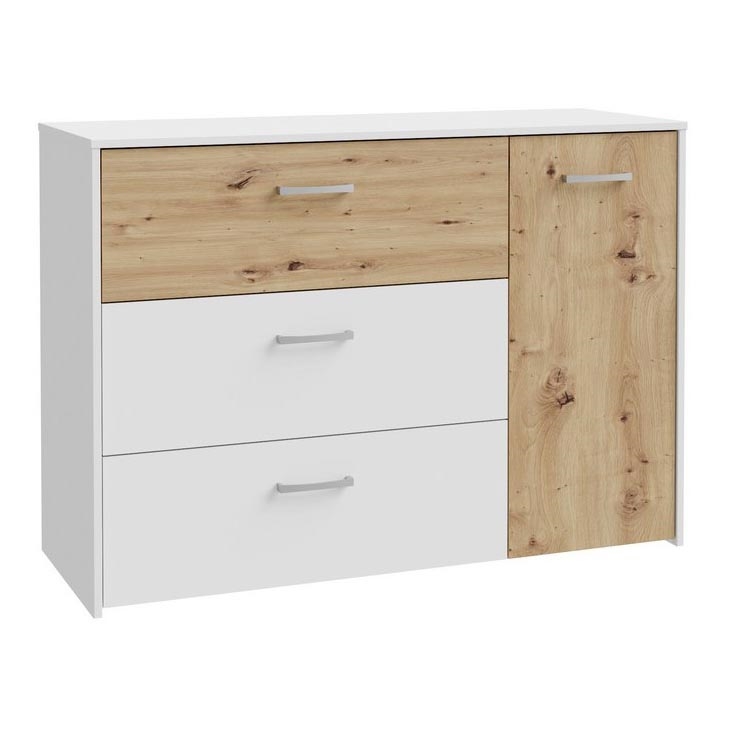 Kommode mit Schubladen URO Artisan-Eiche/ weiß
