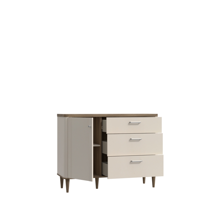 Kommode mit Schubladen VIRO braun/beige
