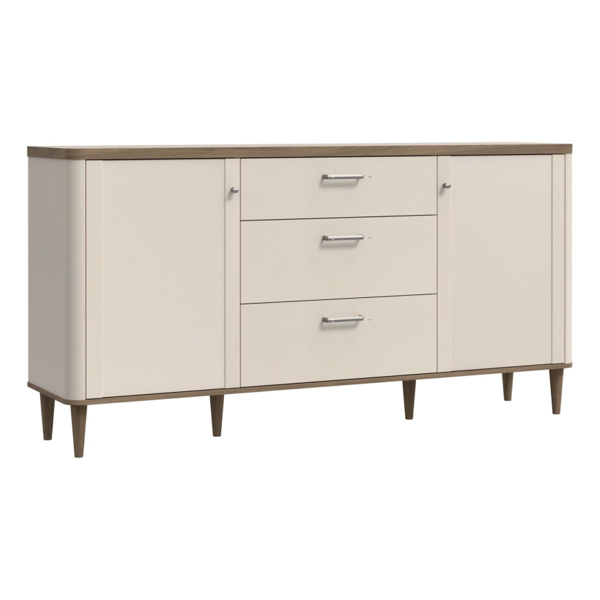 Kommode mit Schubladen VIRO braun/beige