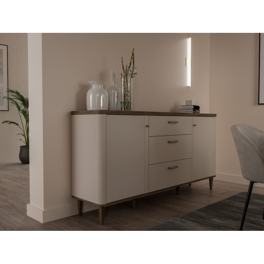 Kommode mit Schubladen VIRO braun/beige