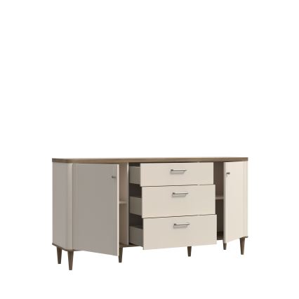 Kommode mit Schubladen VIRO braun/beige