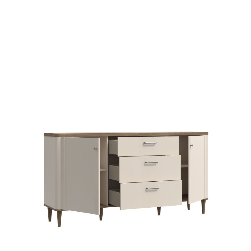 Kommode mit Schubladen VIRO braun/beige