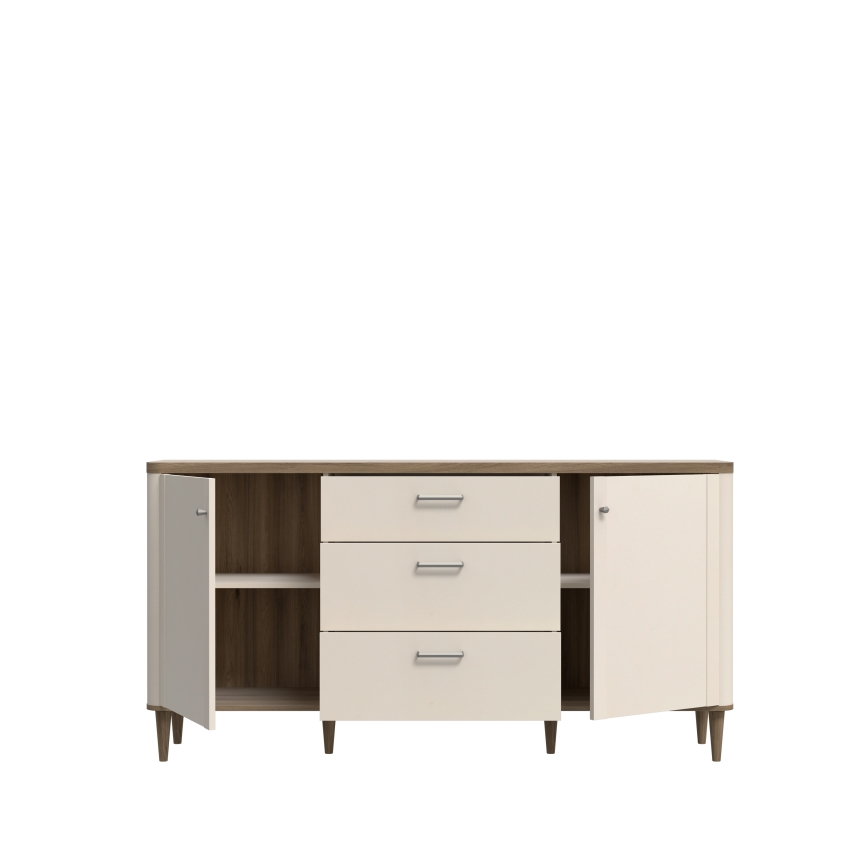 Kommode mit Schubladen VIRO braun/beige