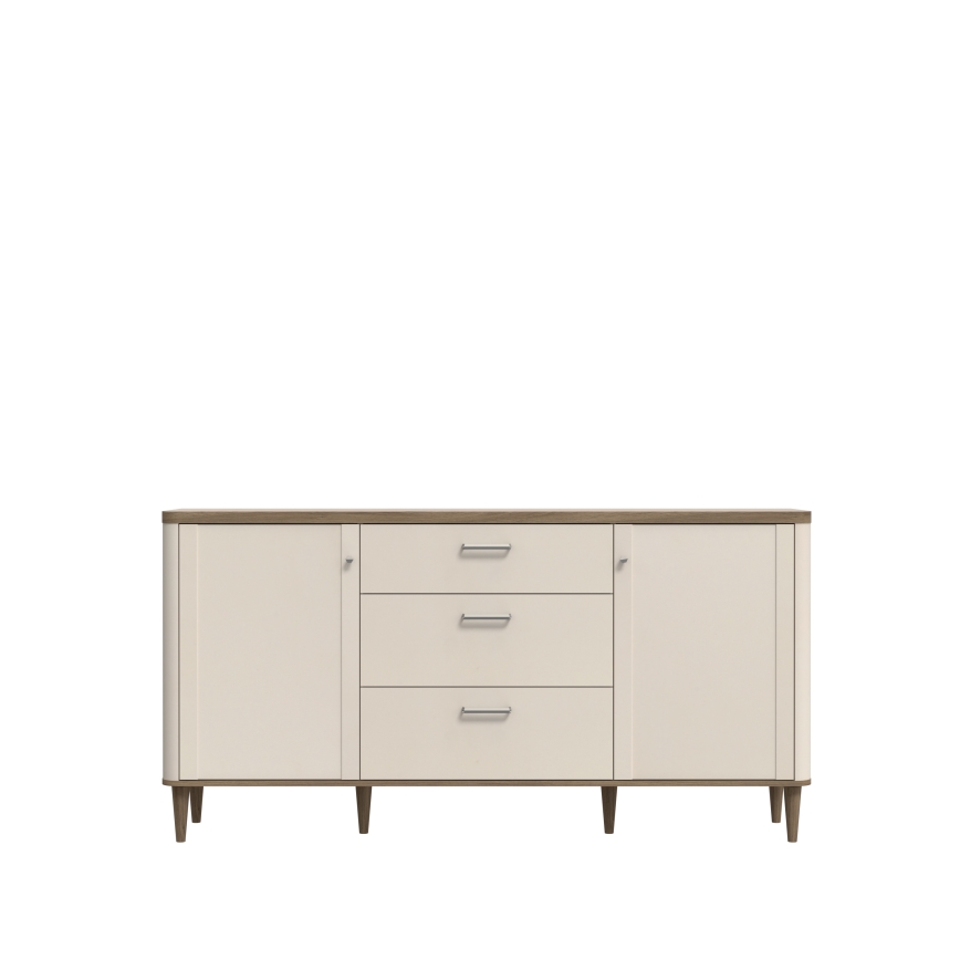 Kommode mit Schubladen VIRO braun/beige