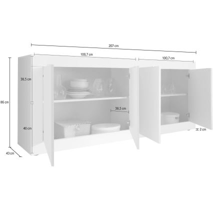 Kommode NERILA schwarz/braun