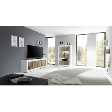 Kommode NERILA weiß/braun