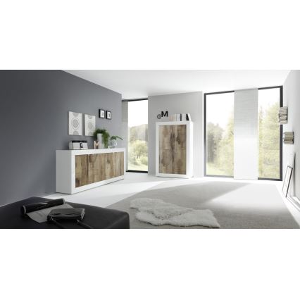 Kommode NERILA weiß/braun