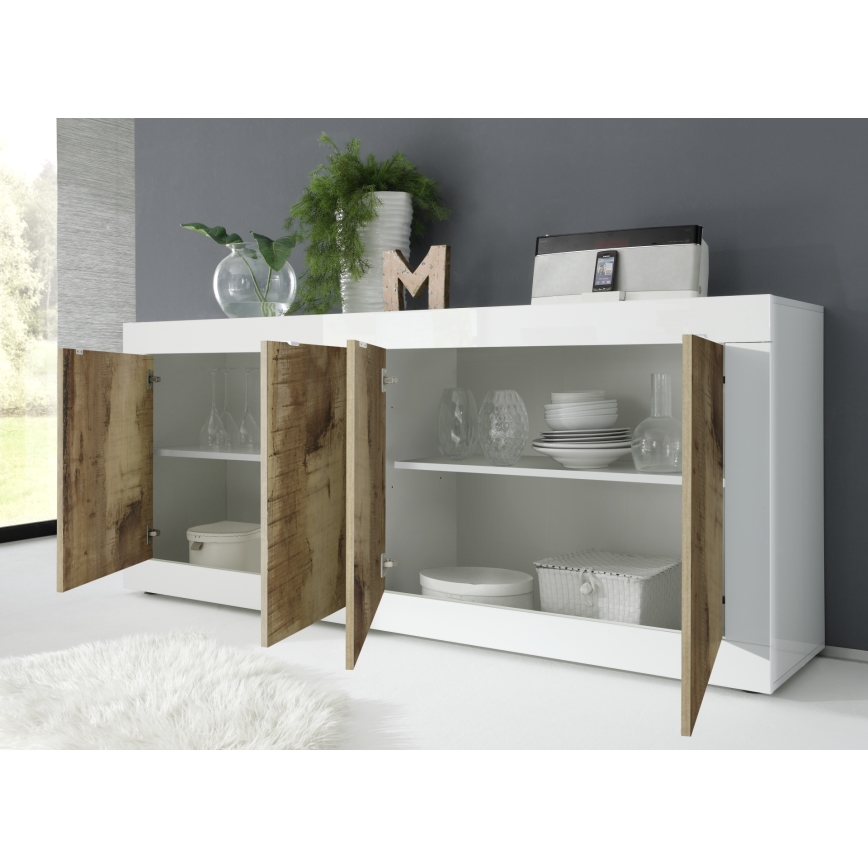 Kommode NERILA weiß/braun
