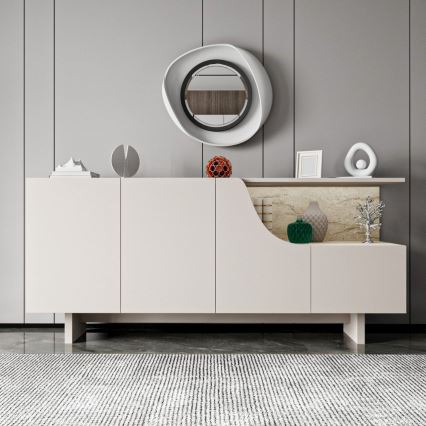 Kommode ORBIS 180x40 cm cremefarben/beige