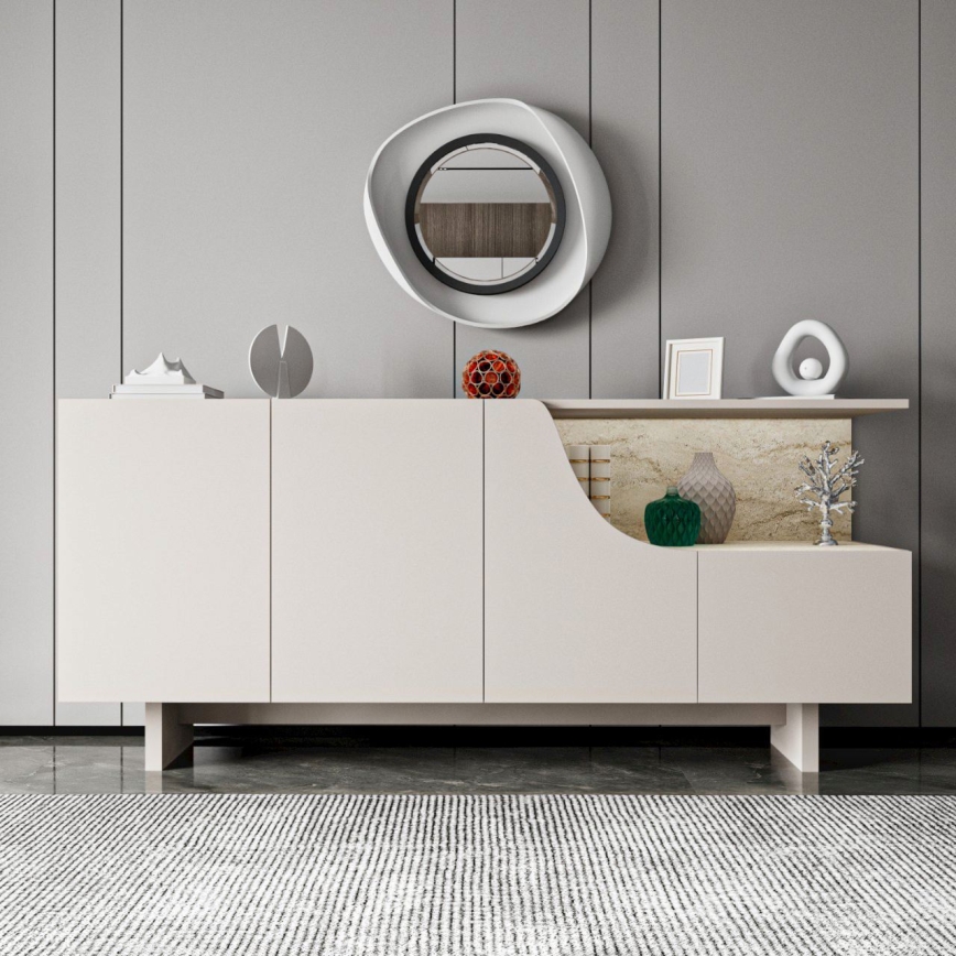 Kommode ORBIS 180x40 cm cremefarben/beige