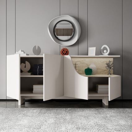 Kommode ORBIS 180x40 cm cremefarben/beige