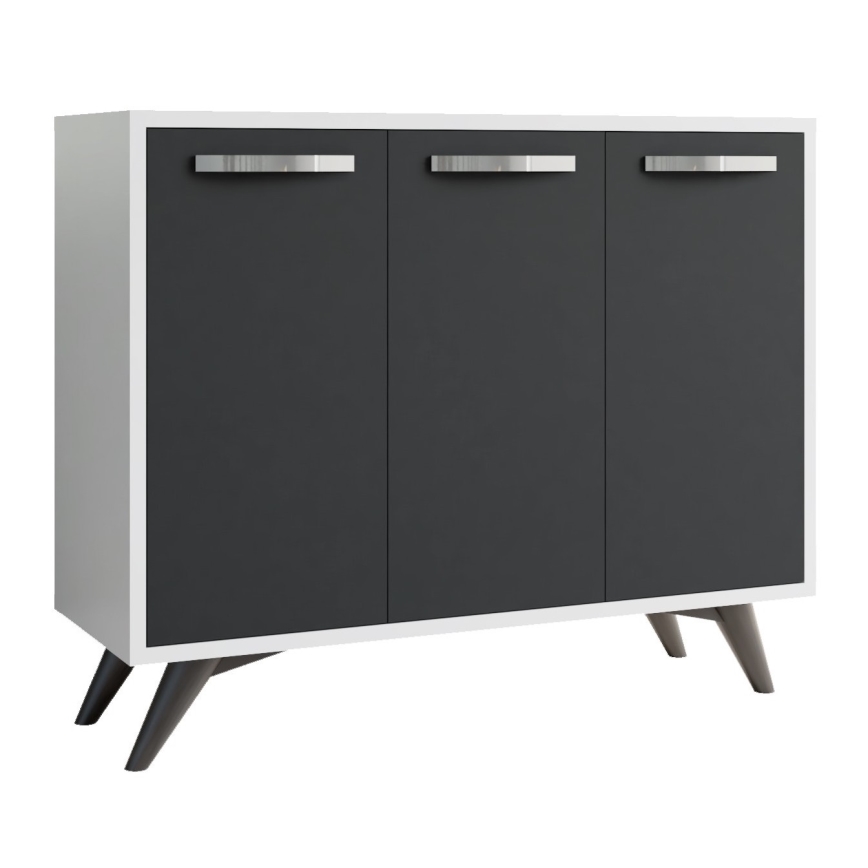 Kommode PIFFA 100x82 cm anthrazit/weiß
