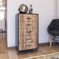 Kommode PLANET 95x50 cm braun/anthrazit