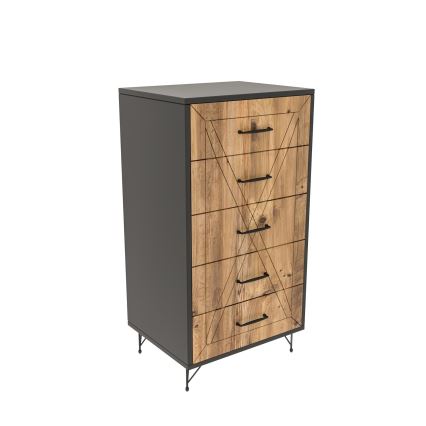 Kommode PLANET 95x50 cm braun/anthrazit