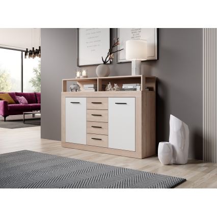 Kommode RUNA Eiche Sonoma/Weiß