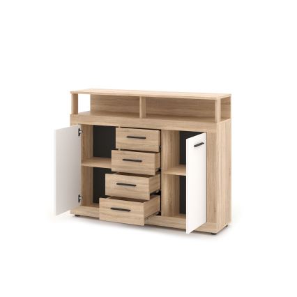 Kommode RUNA Sonoma-Eiche/Weiß