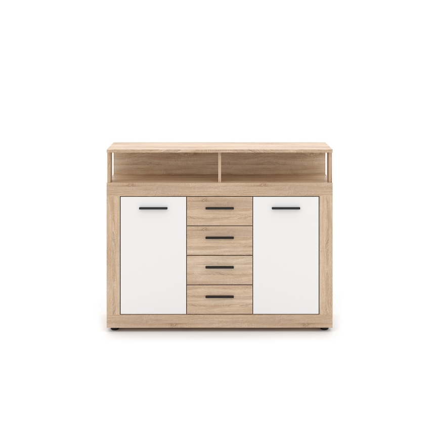Kommode RUNA Sonoma-Eiche/Weiß