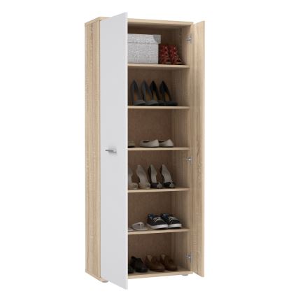 Kommode/Schuhschrank SIMO Sonoma-Eiche/Weiß