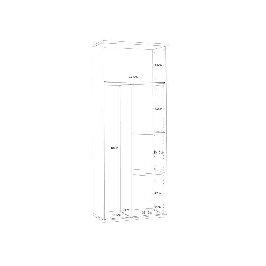 Kommode/Schuhschrank SIMO Sonoma-Eiche/Weiß